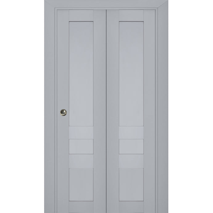 Sliding Closet Bi-fold Doors | Veregio 7411 | Matte Grey