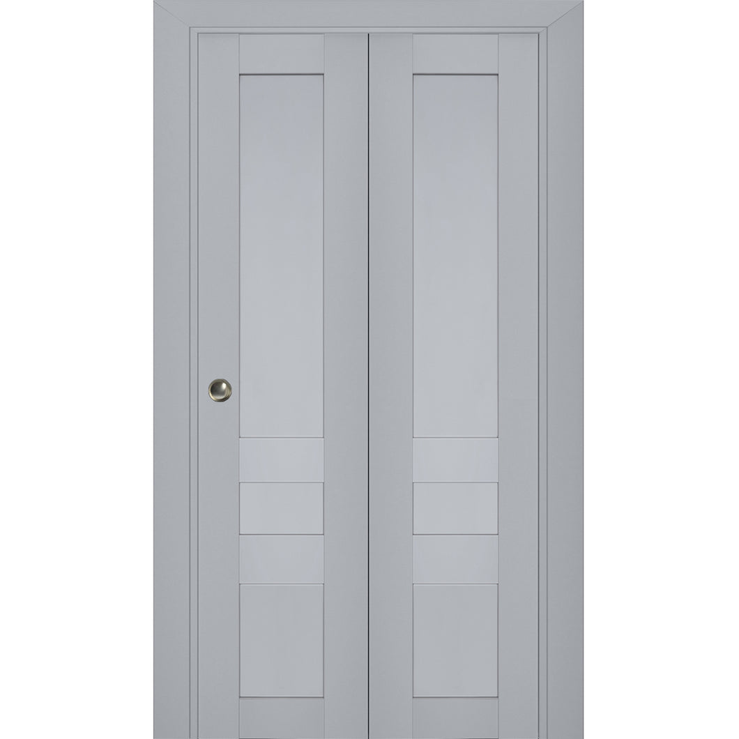 Sliding Closet Bi-fold Doors | Veregio 7411 | Matte Grey