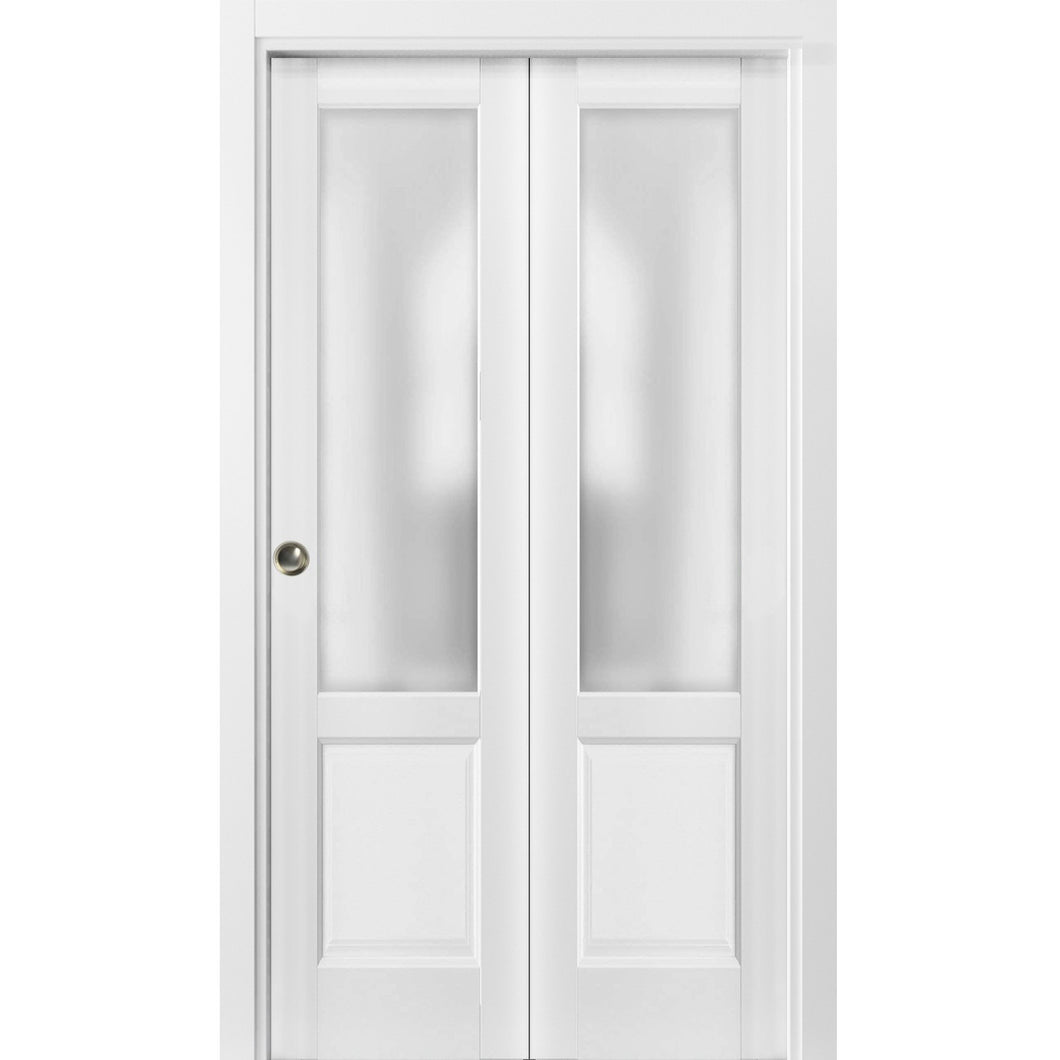 Sliding Closet Bi-fold Doors | Lucia 22 | White Silk