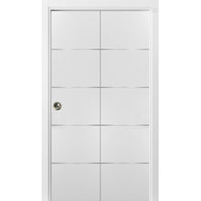Load image into Gallery viewer, Sliding Closet Bi-fold Doors | Planum 0020 | White Silk