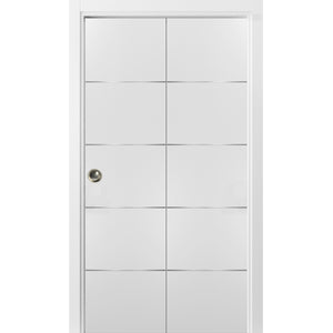 Sliding Closet Bi-fold Doors | Planum 0020 | White Silk