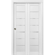 Load image into Gallery viewer, Sliding Closet Bi-fold Doors | Quadro 4117 | White Silk