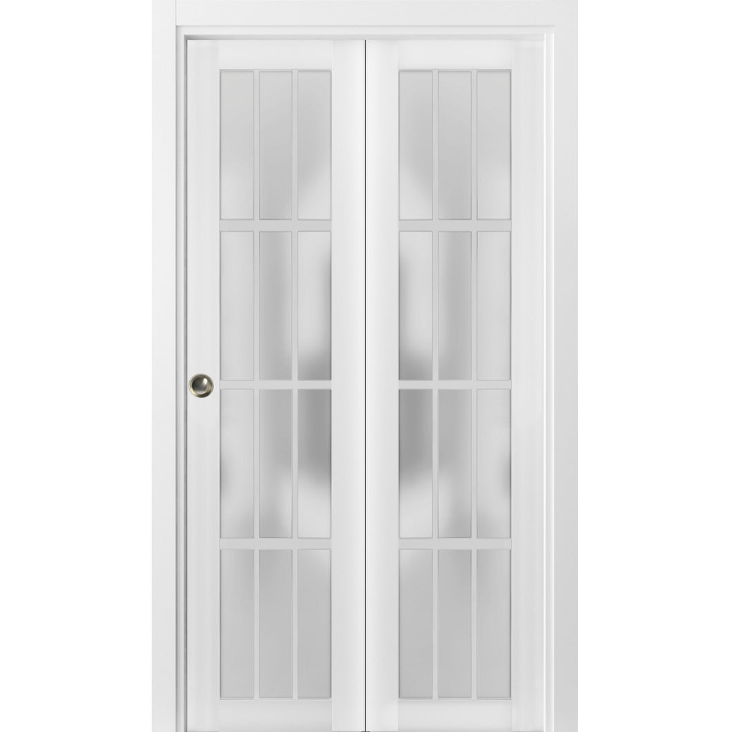 Sliding Closet Bi-fold Doors | Felicia 3312 | White Silk