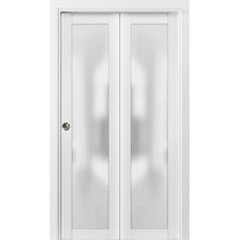 Load image into Gallery viewer, Sliding Closet Bi-fold Doors | Planum 2102 | White Silk