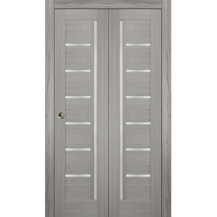Sliding Closet Bi-fold Doors | Quadro 4088 | Grey Ash