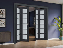 Load image into Gallery viewer, Sliding Closet Double Bi-fold Doors | Veregio 7602 | Anthracite