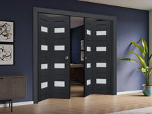 Load image into Gallery viewer, Sliding Closet Double Bi-fold Doors | Veregio 7455 | Anthracite