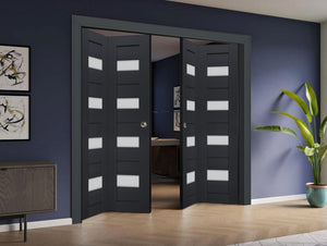Sliding Closet Double Bi-fold Doors | Veregio 7455 | Anthracite
