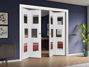 Sliding Closet Double Bi-fold Doors | Sete 6999 | White Silk