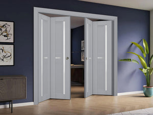 Sliding Closet Double Bi-fold Doors | Veregio 7288 | Matte Grey